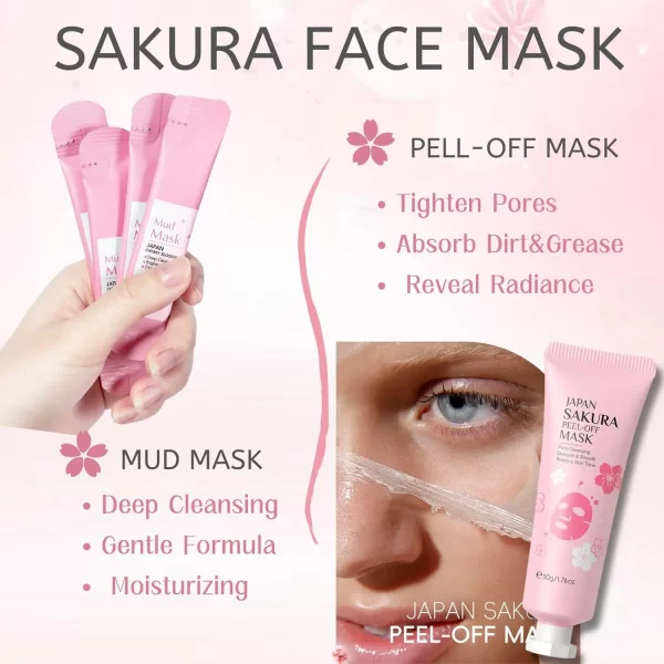 11-Piece Sakura Skincare Gift Set for Teen Girls & Women - Image 3