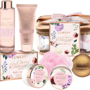 8-Piece Cherry Blossom Spa Gift Set for Women