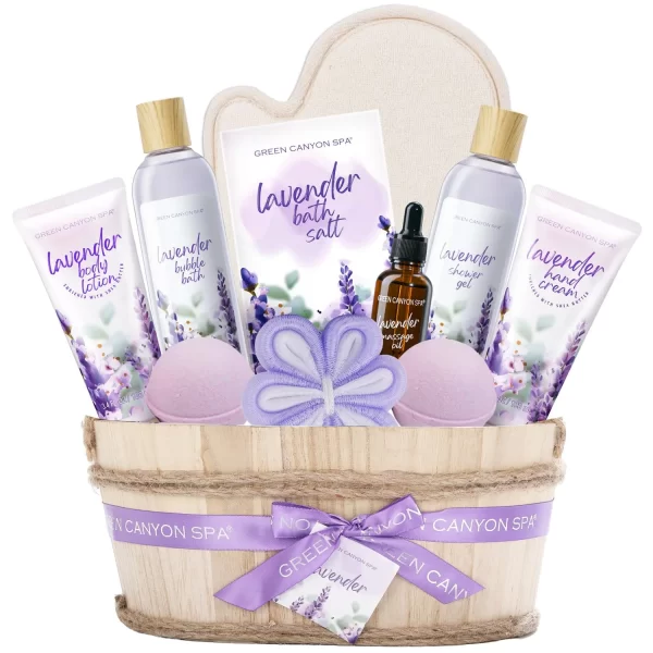 Lavender Spa Gift Basket for Women