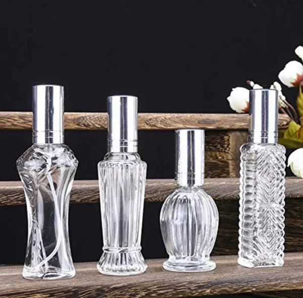 Set of 4 Vintage Refillable Glass Perfume Bottles - Image 2
