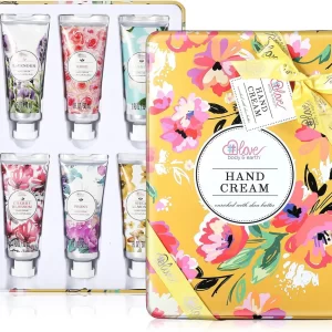 Hand Cream Gift Set for Women – 6 Travel-Size Moisturizing Lotions for Dry Cracked Hands