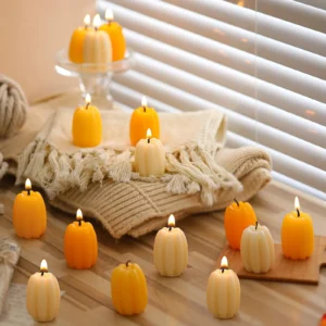12 Pcs Mini Pumpkin Candles – Handmade Fall Scented Decor for Thanksgiving