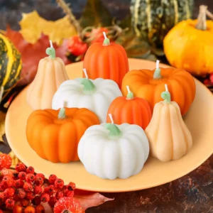 8-Pack Pumpkin Fall Candles – Scented Tealights for Thanksgiving Decor