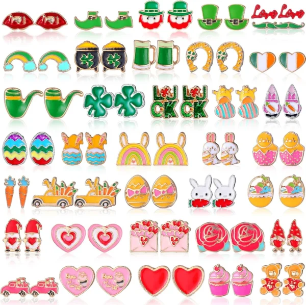 36-Pair Holiday Earring Set